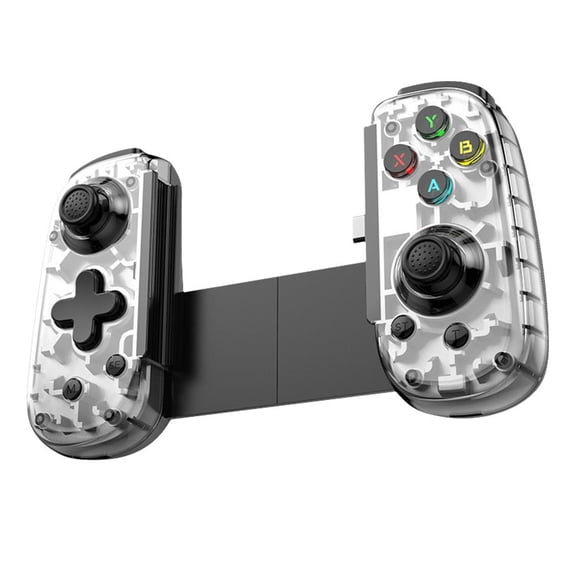 for D6mini Stretchable Mobile Game Controller, Wired & Bluetooth Dual-Mode Gamepad with Hall Effect Joystick, Foldable Type-C Port, Android/iOS/PC