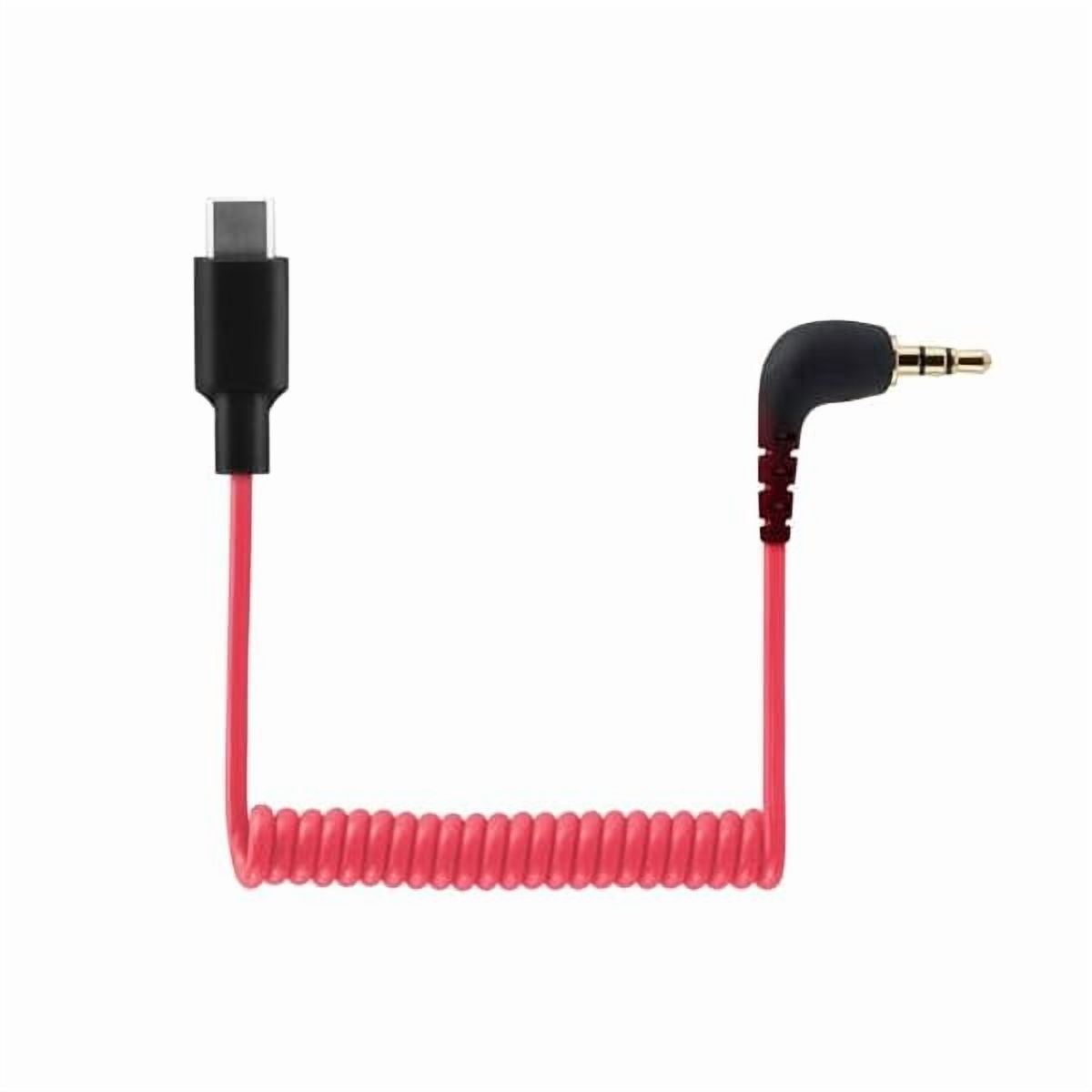for DJI Mic 1 to Action 5 PRO USB C to 3.5mm TRS Microphone Adapter Mic OTG YJJSKEJIo Cable DAC Coiled Cord for YJJSKEJI Android iPhone 15 16 Pro Max