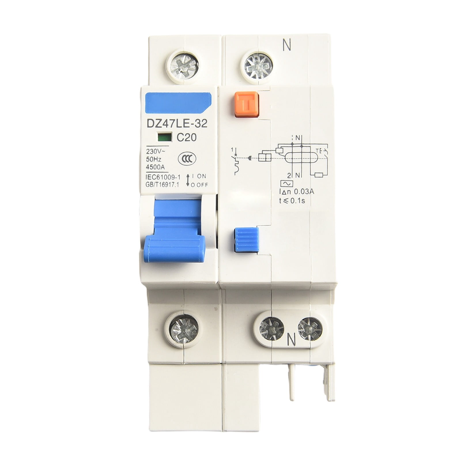 for DZ47LE-32 1P+N 230V Earth Leakage Circuit Breaker Safety Protection ...