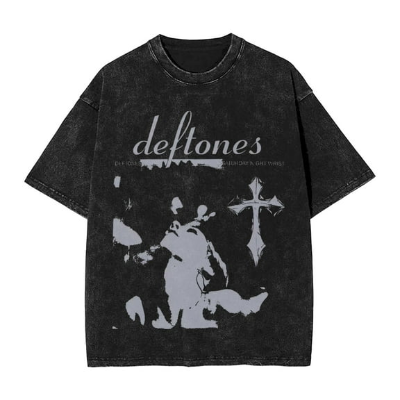 for Def&Tones Washed T-Shirts Vintage Men Novel Fashion Unisex Short Sleeves Classic Tee