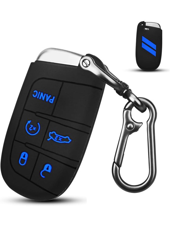 for Dodge Key Fob 5 Button Key Fob Case Silicone Remote Key Case for Dodge for Jeep Grand Cherokee Key fob Cover
