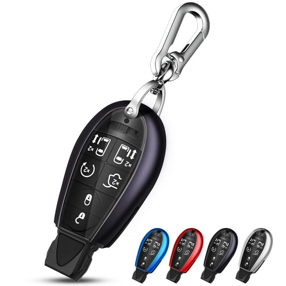 for Dodge Key Fob Cover with Keychain TPU Key Case Compatible with 2008-2018 Dodge Ram Jeep Chrysler Model Accessories Keychain