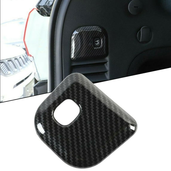 for Dodge for Durango 2011-21 Carbon Fiber Interior Rear Trunk Switch Cover Trim