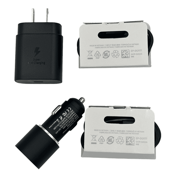for Doogee S89 ,Super Fast Charger Type C Kit,25W PD USB C Wall/Car Charger - Black