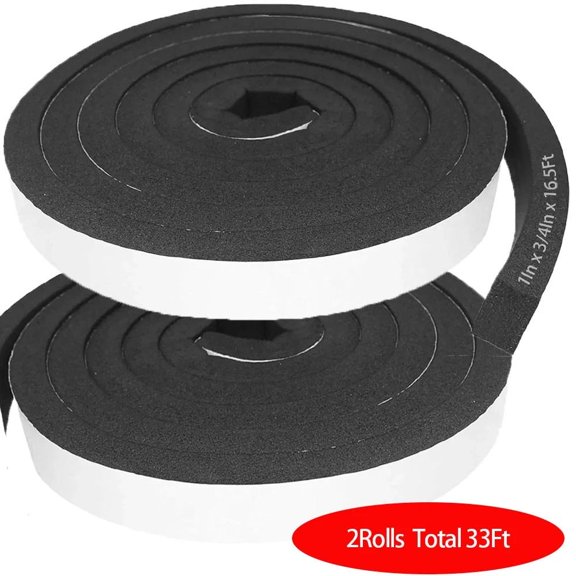 for Drafts/Reduce Noise/Table Leg Pads Tap 33Ft Foam Insulation Tape Black