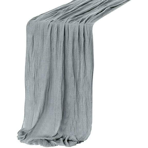 for Extra Long Crumpled Design Table Runner Wedding Cheesecloth Table Cloth Birthday Party Cake Table Decoration