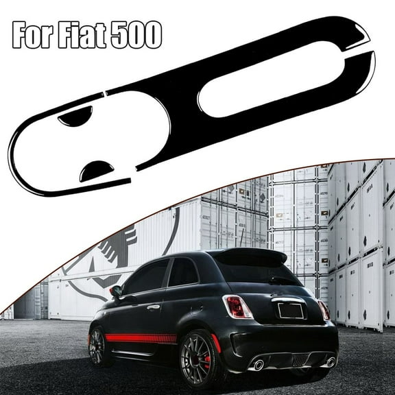 for Fiat 500 Car Central Control Handbrake Panel Decorative Sticker