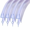 thumbnail image 1 of for Frameless Curved Shower Door Bottom Seal Strip 4 Pack 40CM Total Length 160cm 63inch PVC Shower Glass Door Water Barrier Soft Lip 16mm, 1 of 18