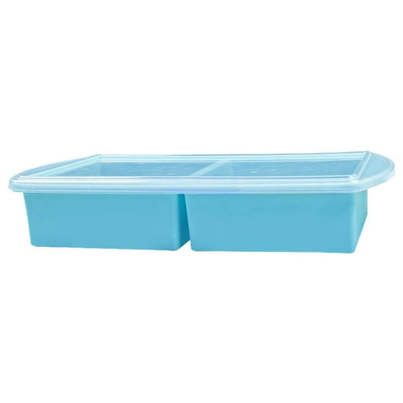 for Freezer Storage with Large Silicone Lid Soup Crisper Container for Reusable Ice Cubes and Food Preservation