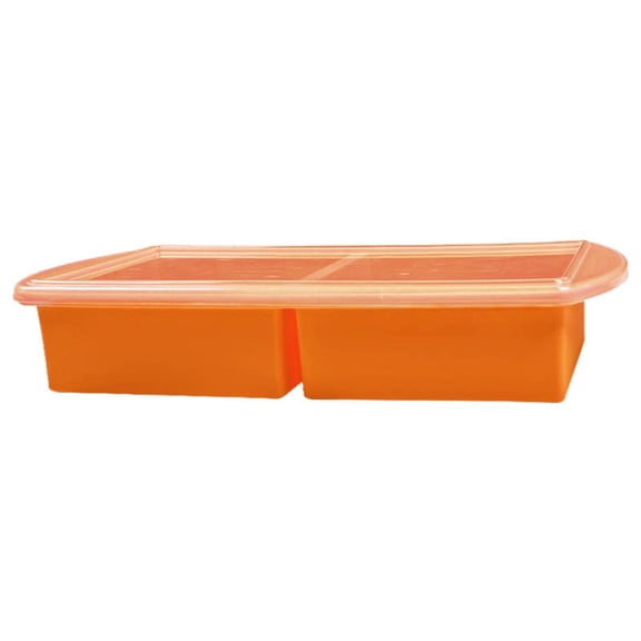 for Freezer with Lid - Large Silicone Tray for Ice Food Storage and Crisper - Reusable Flexible Kitchen Organizer