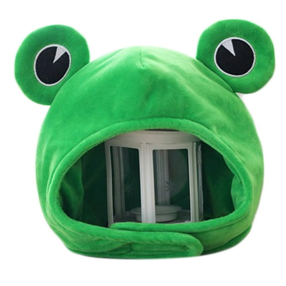 for Frog Headband Plush Hat Cute Outdoors Big Eyes Cartoon Earflap Cap Halloween Cosplay Party Photo Props Access