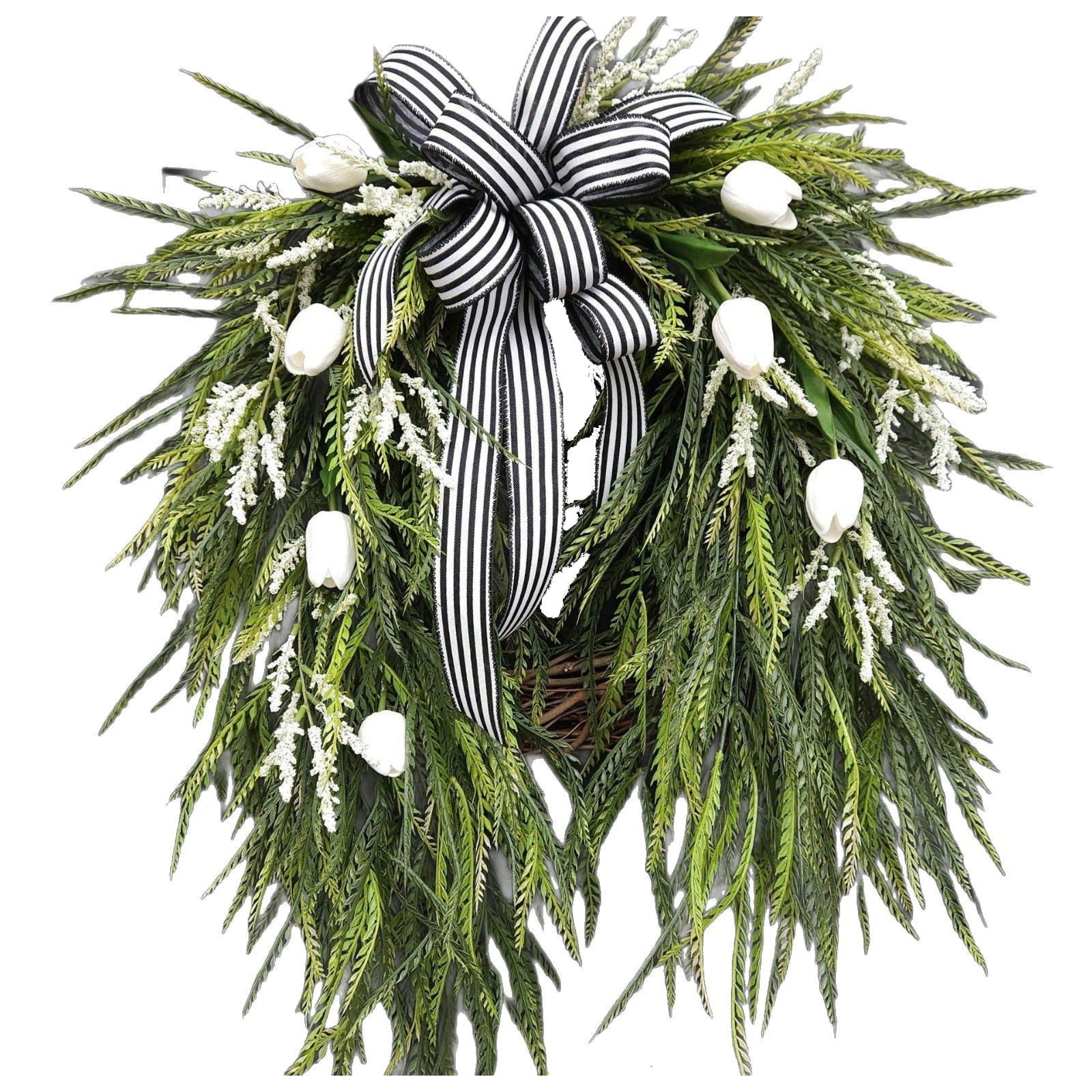 for Front Door Floral Year Round Outside Green Farmhouse Home Indoor Wall Window Wedding Decorations for Seasonal Porch Seasonal Décor