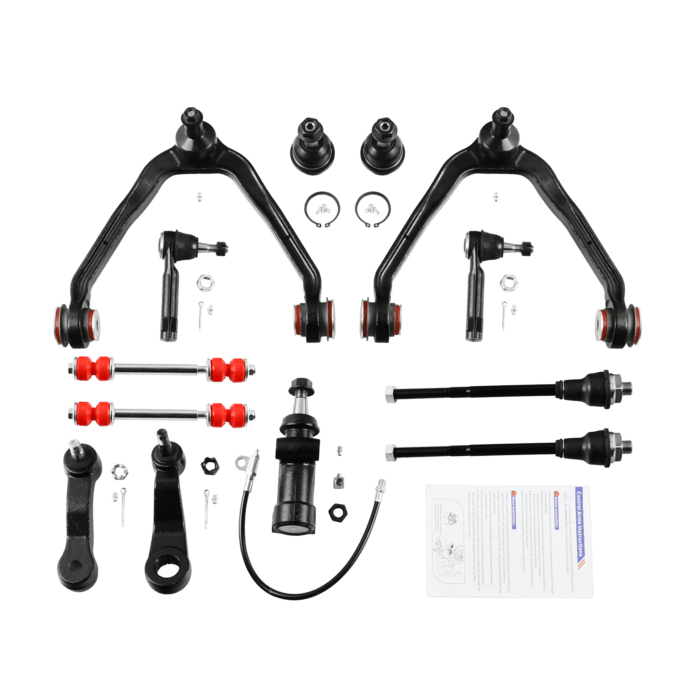 for GMC Chevy Tahoe Yukon Escalade Front Upper Control Arm Ball Joints Tie Rods