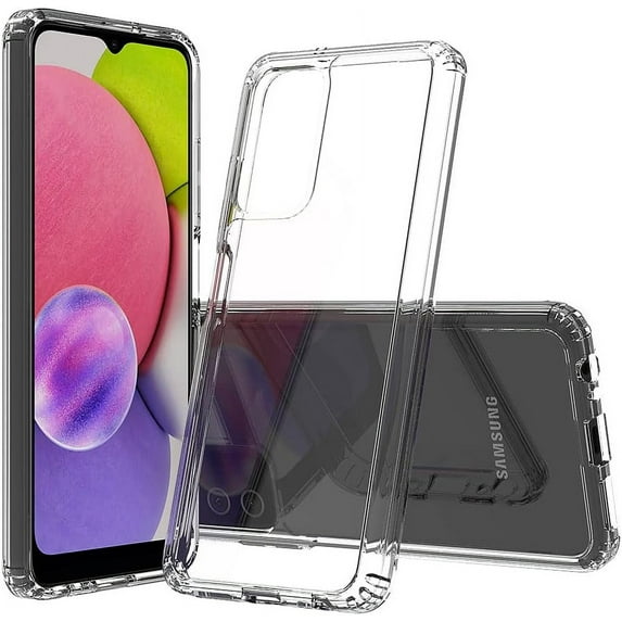for Galaxy A03S Case Samsung A03S Case Premium Clear Back Panel + TPU Bumper Cover for Samsung Galaxy A03S US Version(YKL Clear)