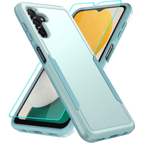 for Galaxy A13 5G Case, Samsung A13 5G Case with Screen Protector,Full Body Protection Durable Rubber Cover Phone Case for Samsung Galaxy A13 5G,Mint