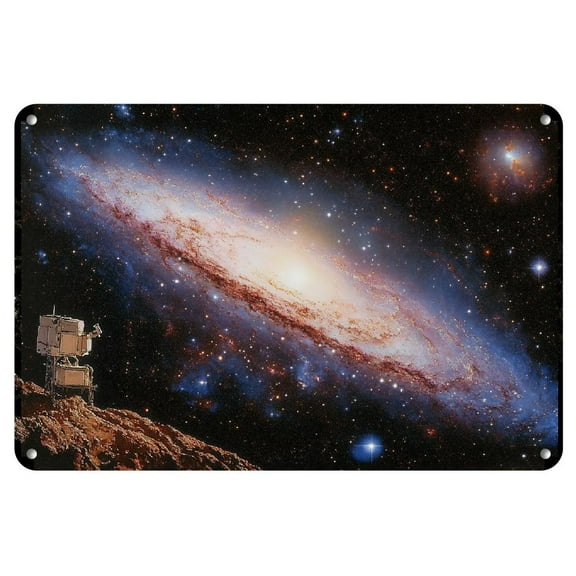 for Galaxy Andromeda Iron Wall Art, 8x12 Inches - Frameless Handcrafted Decor