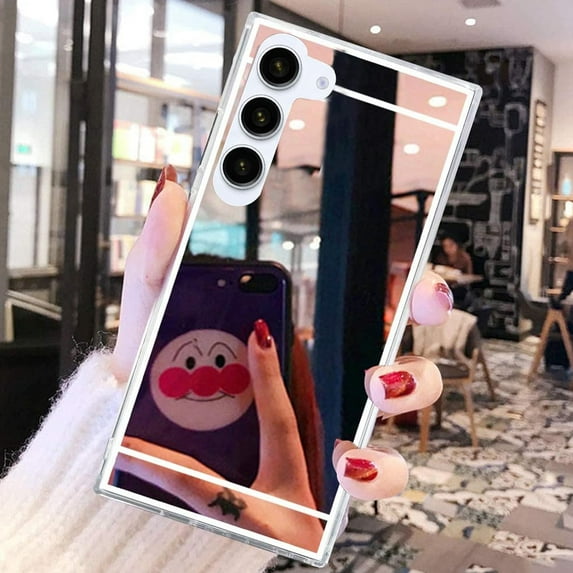 for Galaxy S23 Plus Makeup Mirror Case for Girls Women for Samsung Galaxy S23 Plus Clear Case TPU Luxury Fashion Case for Galaxy S23 Plus Rose Gold