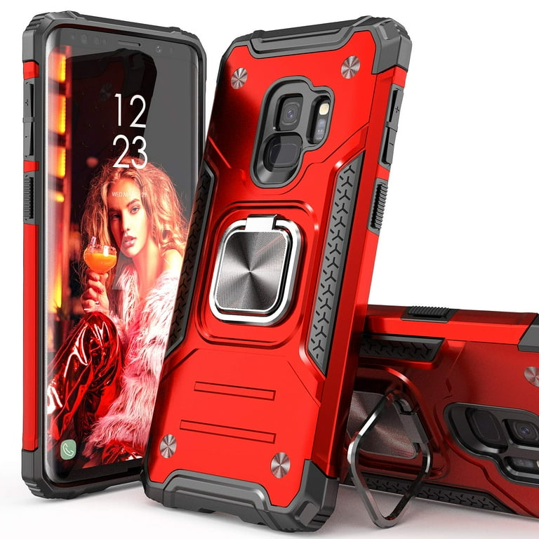 for Galaxy S9 Case, Hybrid Drop Test Cover with Car Mount 