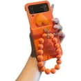 thumbnail image 1 of for Galaxy Z Flip 5 Case, 3D Love Heart with Bracelet Phone Cases for Samsung Galaxy Z Flip 5, Lovely Case for Girls Women (Orange), 1 of 7