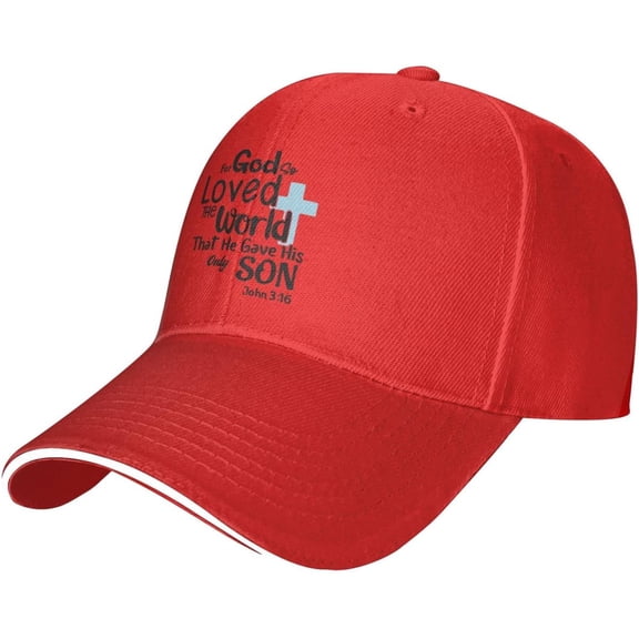 for God So Loved The World That He Gave His Only Son John 3:16 Baseball Cap Men Women Dad Hat Adjustable Trucker Hat