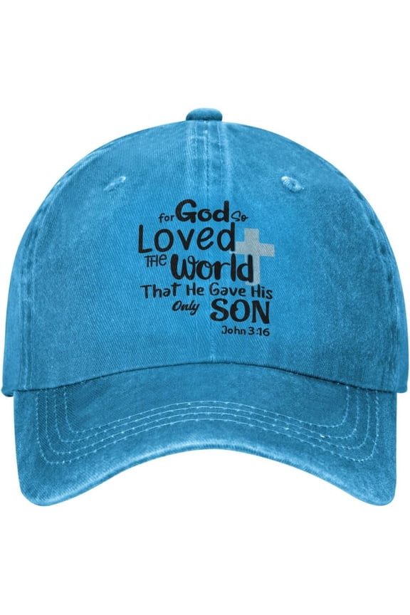 for God So Loved The World That He Gave His Only Son John 3:16 Cowboy Hat Men Baseball Cap Women Sun Hat Black
