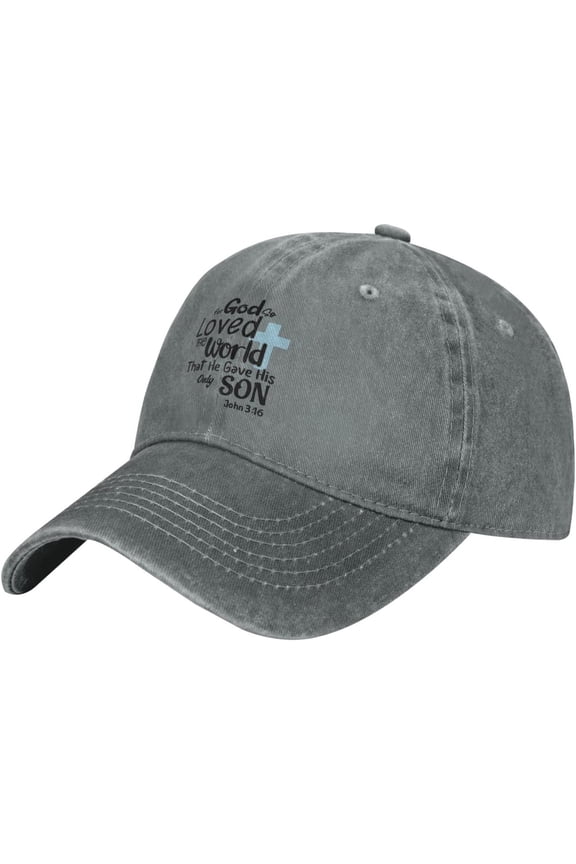 for God So Loved The World That He Gave His Only Son John 3:16 Cowboy Hat Men Baseball Cap Women Trucker Hat Black