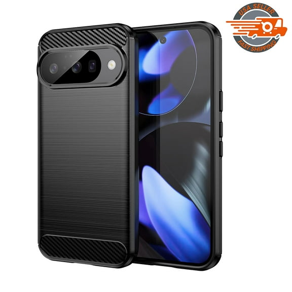 for Google Pixel 10 Pro Case, Carbon Fiber Texture Design Cover Anti-Scratch Shock Absorption Designed for Google Pixel 10 (2025) (Black)