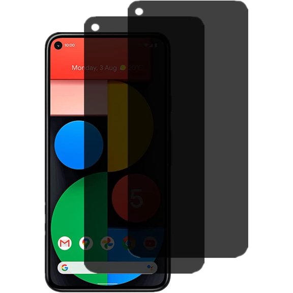 for Google Pixel 5 Privacy Tempered Glass, [2 Pcs] Anti-Spy Anti-Scratch Anti-Peeping Privacy Screen Protector Proteceive Film for Google Pixel 5