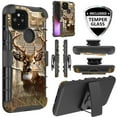 thumbnail image 1 of for Google Pixel 5 with Temper Glass and Case Heavy Duty Shock Absorption Kickstand Armor Case with Belt Swivel Clip Holster Cover (Deer), 1 of 4
