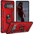 thumbnail image 1 of for Google Pixel 6 Pro 5G Full Body Hybrid Shockproof Bumper Cover Case, (Red), 1 of 11