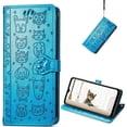 thumbnail image 1 of for Google Pixel 6A Wallet Case, Cat Dog Cartoon Cute Style with ID Card Holder PU Leather Flip Phone Cover Case for Google Pixel 6A MG Blue, 1 of 14