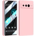 thumbnail image 1 of for Google Pixel 7 Pro Case, with Full Camera Cover Protection，Liquid Silicone Slim Shockproof Protective Phone Case [Microfiber Lining] (Pink)…, 1 of 12