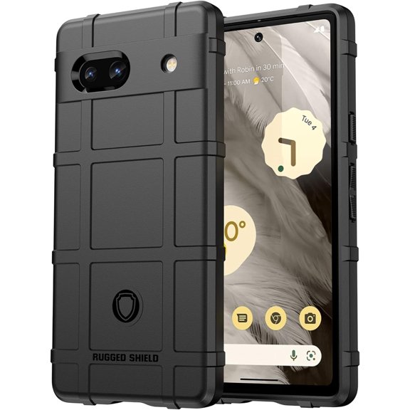 for Google Pixel 7a Case for Man, Heavy Duty Shockproof Phone Case Support Wireless Charging Cover for Google Pixel 7a HD Black