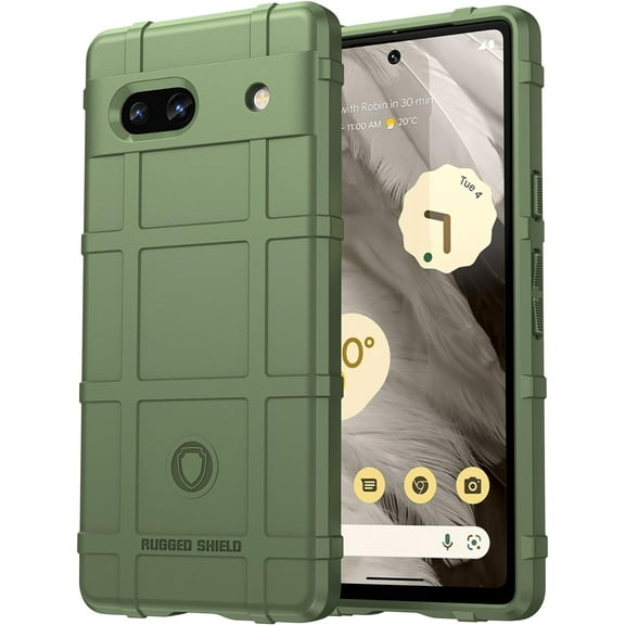 for Google Pixel 7a Case for Man, Heavy Duty Shockproof Phone Case Support Wireless Charging Cover for Google Pixel 7a HD Green