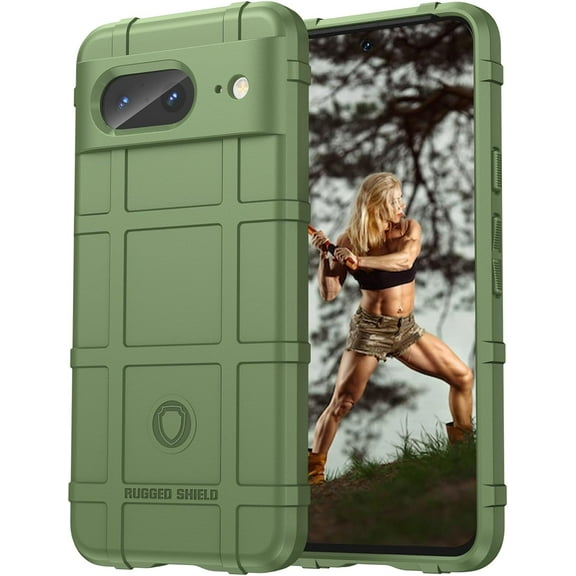 for Google Pixel 8 Case for Man, Heavy Duty Shockproof Phone Case Support Wireless Charging Cover for Google Pixel 8 HD Green
