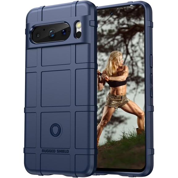 for Google Pixel 8 Pro Case for Man, Heavy Duty Shockproof Phone Case Support Wireless Charging Cover for Google Pixel 8 Pro HD Blue