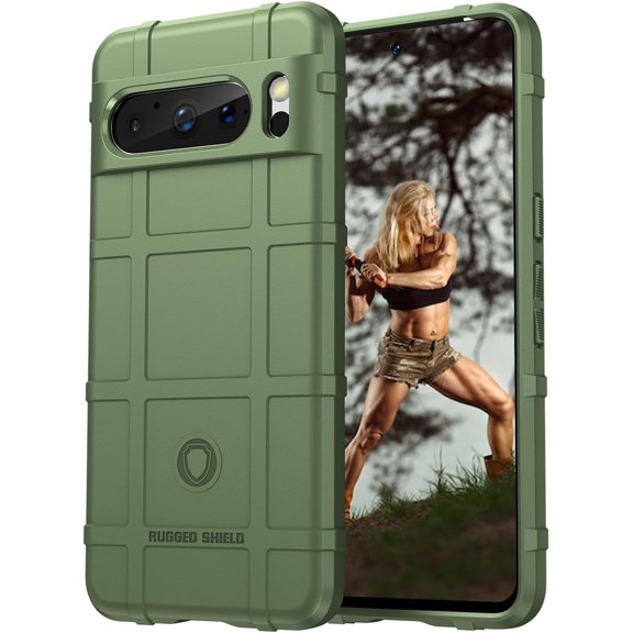 for Google Pixel 8 Pro Case for Man, Heavy Duty Shockproof Phone Case Support Wireless Charging Cover for Google Pixel 8 Pro HD Green