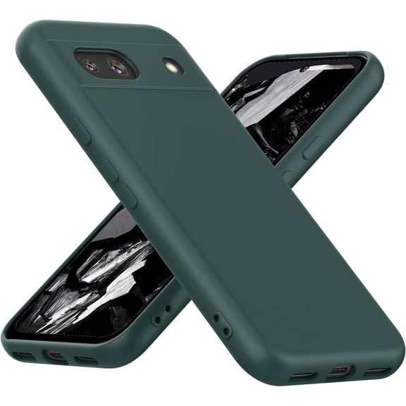 for Google Pixel 8a Case (2024) TPU Silicone Phone Case with Camera Protection Soft Interior Slim Fit Flexible Back Cover for Pixel 8a - Green