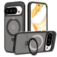 thumbnail image 1 of for Google Pixel 9 10 9 Pro 10 Pro Case Compatible with MagSafe with Kickstand, Translucent Matte Shockproof Phone Case Cover - Black, 1 of 7