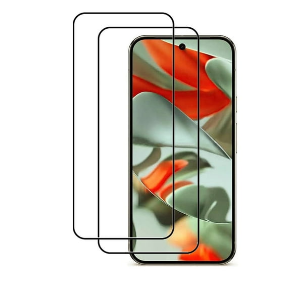 PAPAUTOP for Google Pixel 9 Screen Protector - 2PCS Full Coverage Scratch Resistant Bubble-Free Tempered Glass Protective Film for Pixel 9