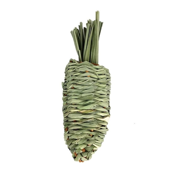 for Hay Grass Treat Bunny Chew Toys Natural Aquatic Weed Carrot Shape Toy Suitable for Rabbit Squirrel Small Pets Teeth