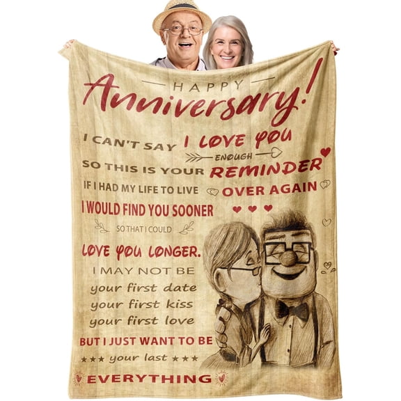 for Him for Her for Couple for Husband - 1 Year for Him/Boyfriend Throw Blankets 60" × 50"