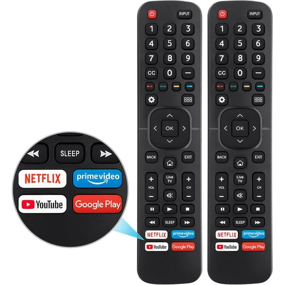 for Hisense-TV-Remote Replacement, Universal Remote Control for All Hisense Smart TVs【Pack of 2】