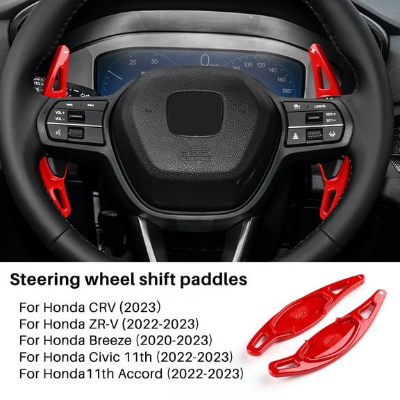for Honda CRV Civic 11th Breeze11th Accord Car Steering Wheel Paddle Shifter Cover Carbon Fiber ABS Accessories.