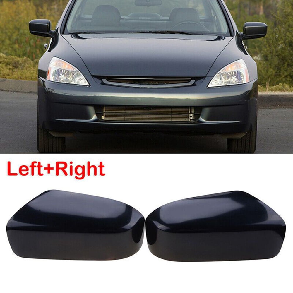 Pair Of Gloss Black Door Mirror Cover Caps For 2003-2007 Honda Accord Sedan/Coupe