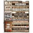 thumbnail image 1 of for Husband, Husband Birthday Gift, Husband Blanket 60''''x80'''', Blanket for Husband Gifts from Wife Soft Cozy Flannel Throw Blanket for Husband, 1 of 6