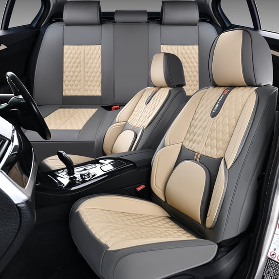 for Hyundai Elantra 2000-2016 Car Seat Protectors Premium Leather Seat Protection OEM Inspired Fit Lumbar Support Seat Belt Compatible