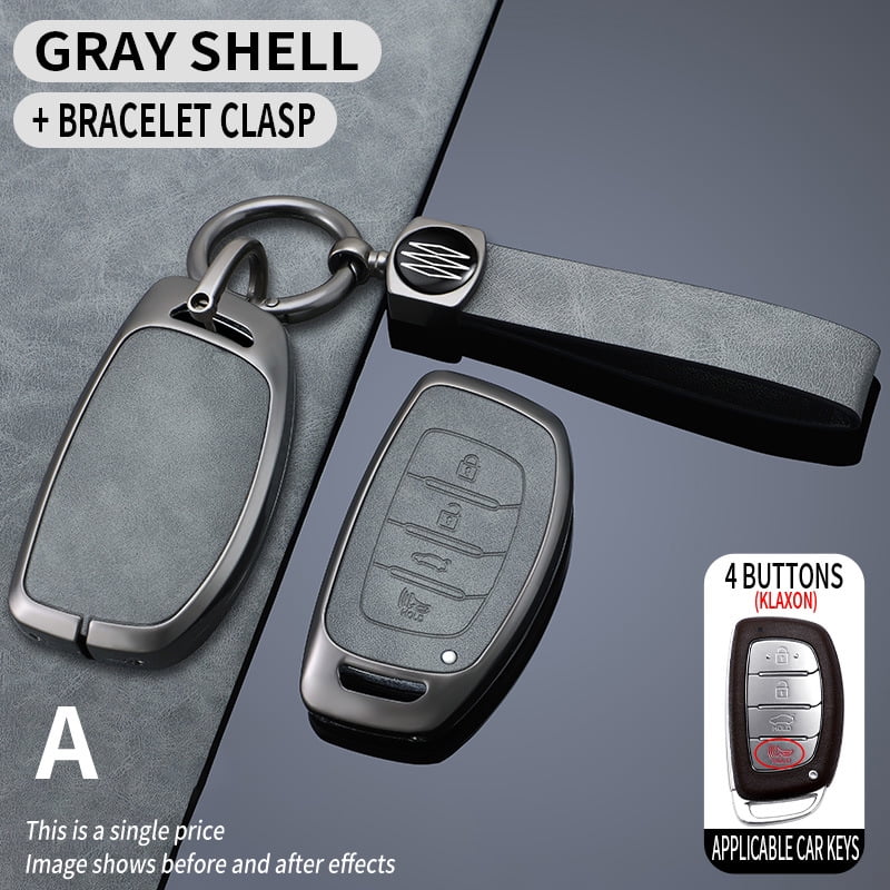 for Hyundai Key Fob Cover, Full Protection Key Case Shell Compatible with Hyundai Elantra Ioniq Sonata Tucson Elantra GT 4 Buttons