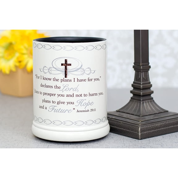 for I Know The Plans I Have for You Ceramic Stone Electric Large Jar Candle Warmer