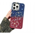 thumbnail image 1 of for IPhone Case,Luxury Glitter Sparkle Sparkly Bling Rhinostone Flower Gradient Pattern Soft Shockproof Phone Case (Blue,iPhone 15), 1 of 6